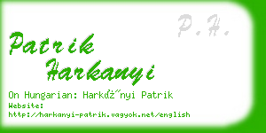 patrik harkanyi business card